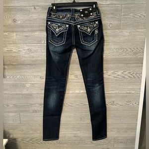 Miss me dark‎ wash skinny jeans size 25 inseam 33.5”